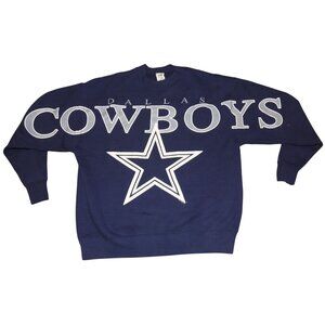Vintage 1993 Dallas Cowboys Cliff Engle Large Spellout Pullover Sweatshirt XL
